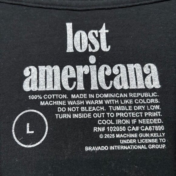 Machine Gun Kelly “Lost Americana Cliche” Graphic T-Shirt Size Large - Picture 4 of 4